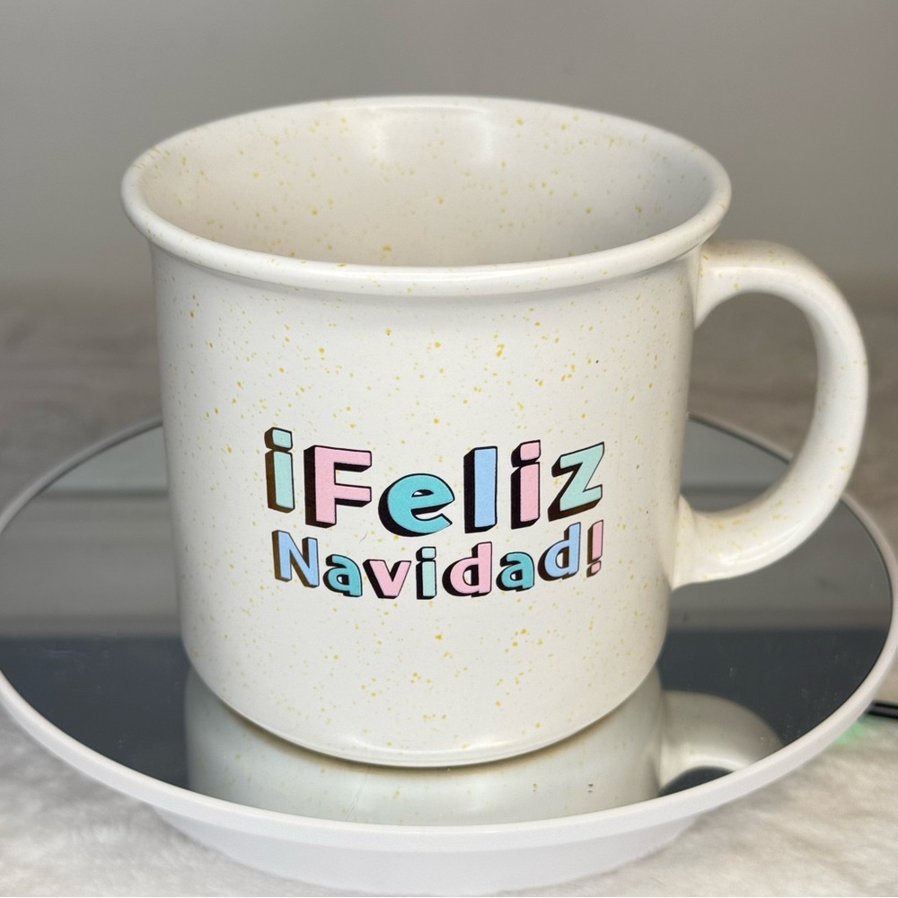 ¡Feliz Navidad! Holiday Mug – Holly & Joy by Market Finds – Speckled Ceramic